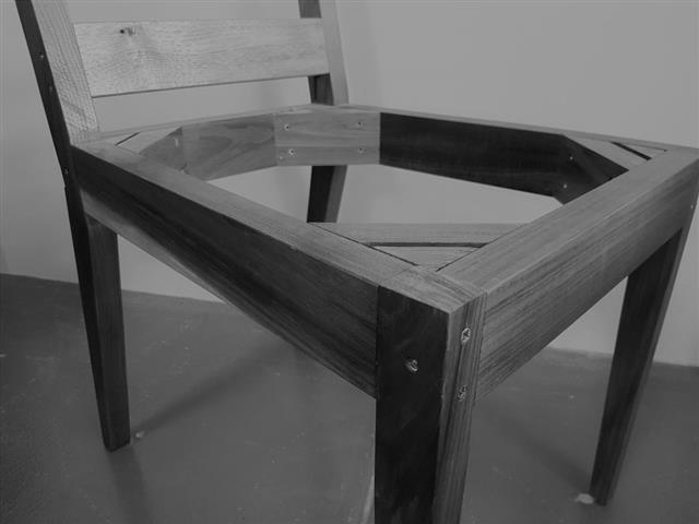 Customised chair frame crafted with solid timber and attention to detail
