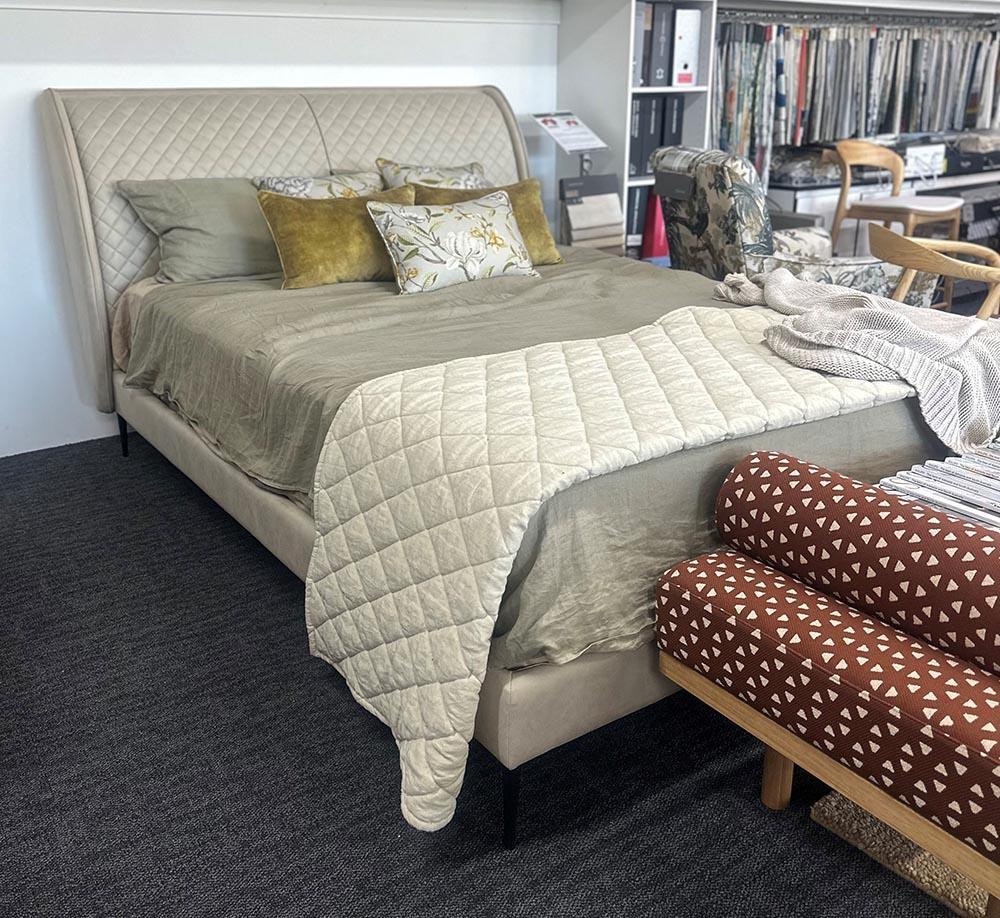 Elegant bedheads with custom upholstery for a stylish bedroom upgrade